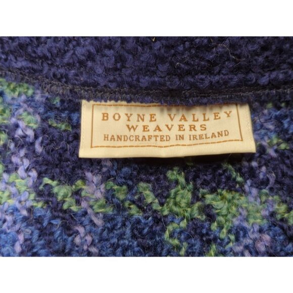 Boyne Valley Weavers Size S Womens Blue Green Plaid Zip Coat Jacket Ireland - Picture 2 of 11